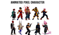 design pixel art with sprite sheet, pixel art animation