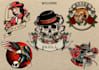 draw custom traditional or old school tattoo design