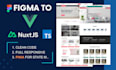 convert xd psd figma to vue js or nuxt js with tailwind css or scss