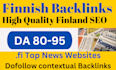 finland SEO with high quality dofollow finnish backlinks