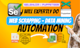 expertly do web scraping, data mining, API automation with selenium puppeteer
