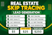 do bulk  and llc skip tracing for real estate business