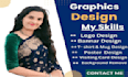 design modern creative logo,banner,poster,blog post etc