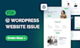 fix wordpress website bugs, errors and issues