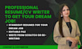 write a professional CV, resume, and cover letter for you