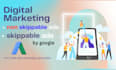 setup skippable ads or non skippable ads by google