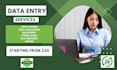 do form filling job for any data entry projects