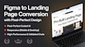 convert figma to landing page with pixel perfect design