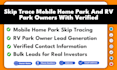 skip trace mobile home park and rv park owners with verified