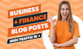 publish your blog post on my business and finance websites