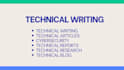 do technical writing articles, blogs, and reports