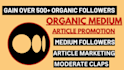 do viral medium article promotion for you