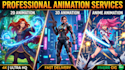 create cinematic ai animation 2d 3d or anime video fast