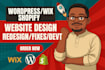 design a stunning business website on wordpress, wix or shopify for you