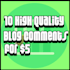 post 10 high quality blog comments on your blog