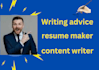 do resume writing advice, article copywriting, and CV in english