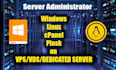 install windows, linux, cpanel, and plesk on contabo server