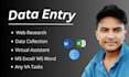 do excel data entry, data collection, and find email addresses