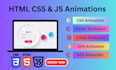 create web animation with html CSS and javascript