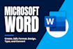 create, edit, format, and design ms word document