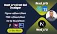 develop web apps in react js and next js
