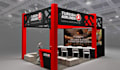 3d exhibition booth, stand, and exhibition booth backdrop