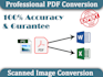 do fast and accurate PDF to excel, word and CSV conversion