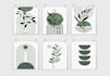 make unique mid century modern digital green wall art