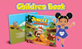 do children story book illustration and attractive book cover