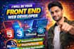 be your front end web developer using HTML,CSS,tailwind,react js and mysql