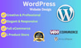 develop wordpress ecommerc website, wordpress website design, affiliate website