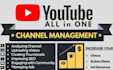 create youtube channel management SEO banner and logo