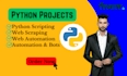 do web automation with selenium python, python bot, web scraper python projects