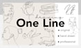 create continuous one line drawing, line illustration
