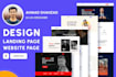 design wireframe, landing page, website UI UX design
