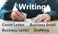 write cover letter, business email, business letters