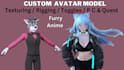 create custom 3d VR chat avatar furry avatar vtuber model anime vrc model unity