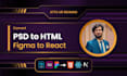 convert figma to react, xd to react, PSD to HTML responsive bootstrap 5