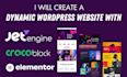 create a dynamic wordpress website with crocoblock jet engine elementor
