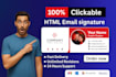 professional clickable HTML email signature for outlook, gmail, and apple mail