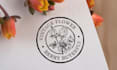 design 3d circle stamp badge logo