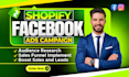 run shopify ads, setup shopify facebook ads, shopify manager