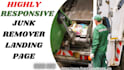 build responsive junk remover landing page, handyman, tree remover, hauling