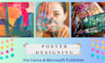 create posters on canva and microsoft publisher
