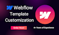 customize your webflow template, edit, update template or be webflow developer