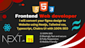 be your expert frontend web developer html, react, next js