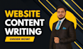 write SEO optimized and plagiarism free website content