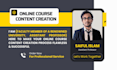 write online course content, lesson plan and course curriculum