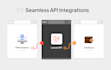 make API integration for web and app including openai