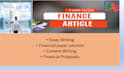 write financial contents, financial essay writing